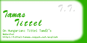 tamas tittel business card